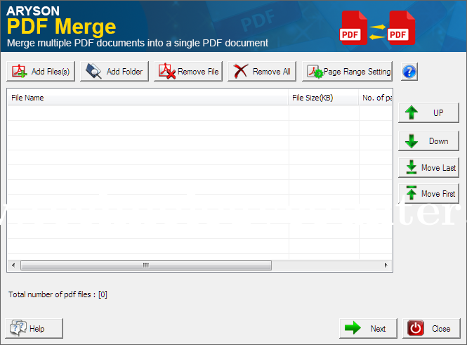 Aryson PDF Merge Screenshots